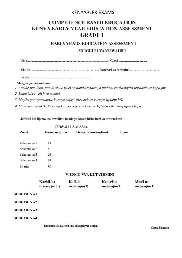 Preview page Grade-1-Kiswahili-Activities-Mid-Term-3-Exam-2025_4644_0.jpg