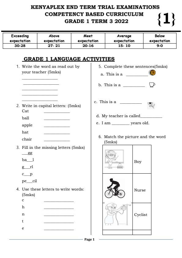 Preview page Grade-1-Language-Activities-End-of-Term-3-Examination-2022_1101_0.jpg
