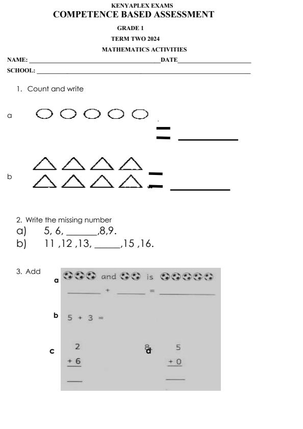 Preview page Grade-1-Mathematics-Activities-End-of-May-Assessment-Test-2024_2562_0.jpg