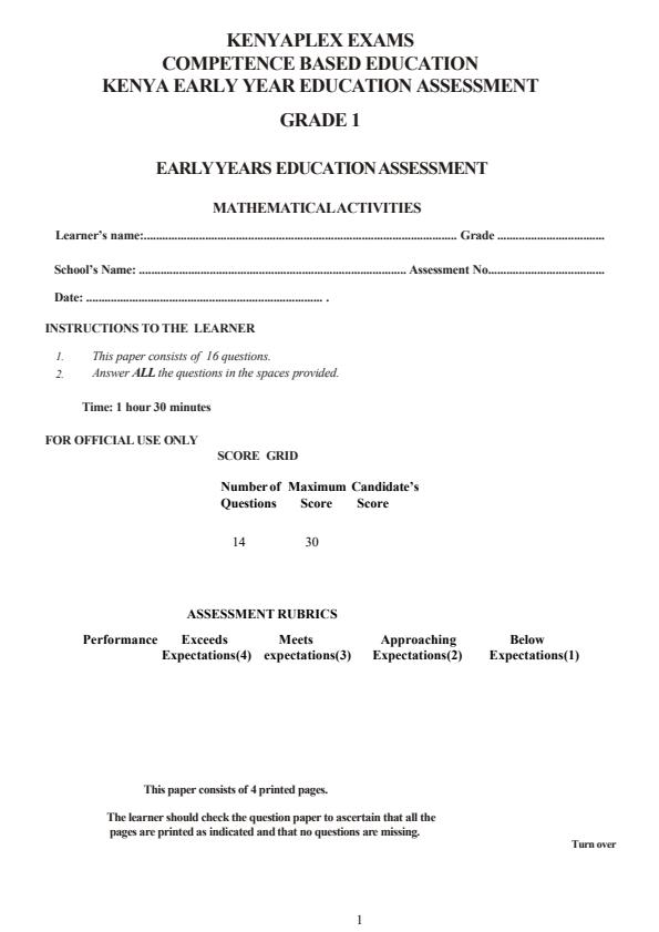 Preview page Grade-1-Mathematics-Activities-End-of-Term-3-Exam-2025_4791_0.jpg