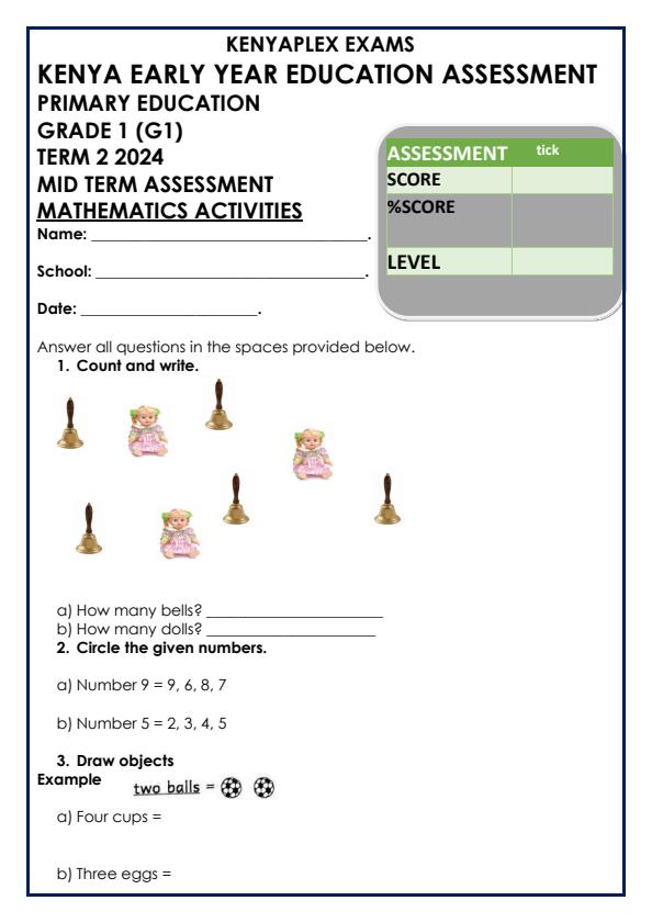 Preview page Grade-1-Mathematics-Activities-Mid-Term-2-Exam-2024_2632_0.jpg