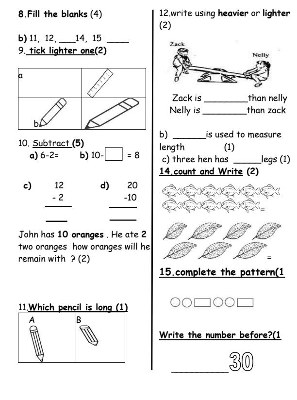 Preview page Grade-1-Mathematics-Activities-September-Assessment-Examination-2026_6692_1.jpg