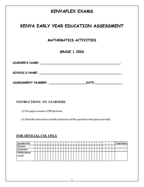 Preview page Grade-1-Mathematics-Term-1-Opener-Exam-2026_4936_0.jpg