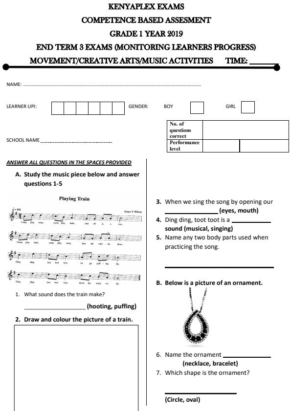 Preview page Grade-1-Movement-Creative-Arts-Music-Activities-End-of-Term-3-Examination-2019_410_0.jpg
