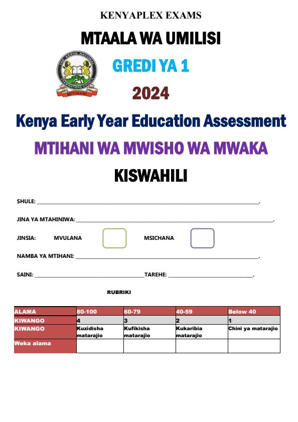 Preview page Grade-1-Shughuli-za-Kiswahili-End-of-Term-3-Examination-2024_3347_0.jpg