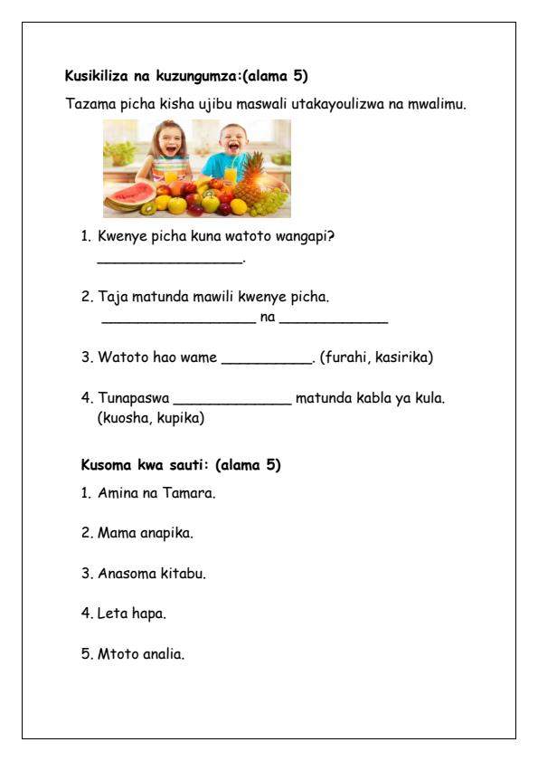 Preview page Grade-1-Shughuli-za-Kiswahili-Mid-Term-1-Exam-2025_3633_1.jpg