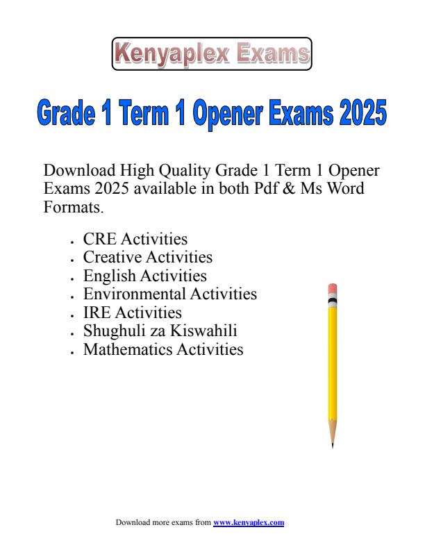 Preview page Grade-1-Term-1-Opener-Exams-2025--Set_3541_0.jpg