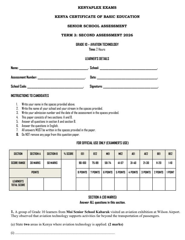 Preview page Grade-10-Aviation-Technology-End-Term-3-Exam-2026_6932_0.jpg