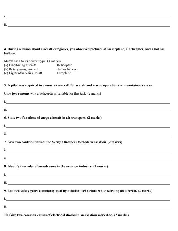 Preview page Grade-10-Aviation-Technology-Opener-Exam-Term-1-2026_5015_2.jpg
