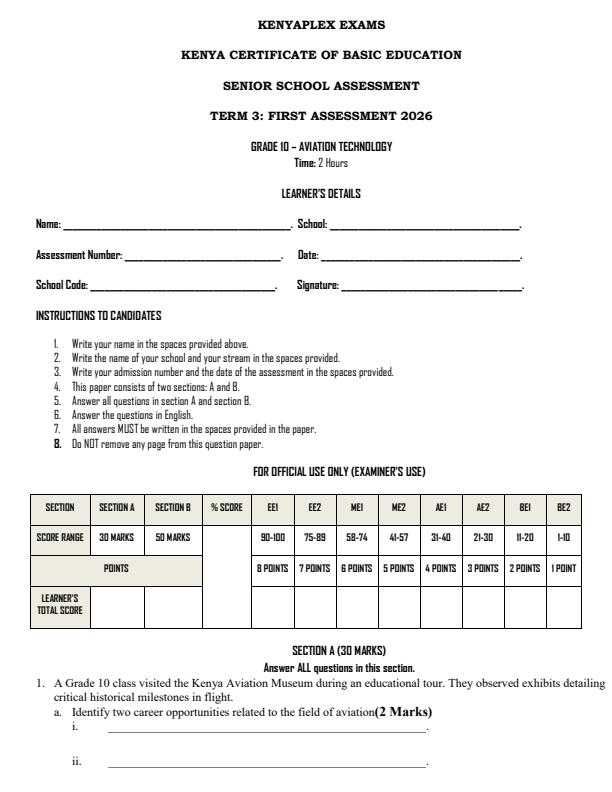 Preview page Grade-10-Aviation-Technology-Term-3-Opener-Exam-2026_6557_0.jpg
