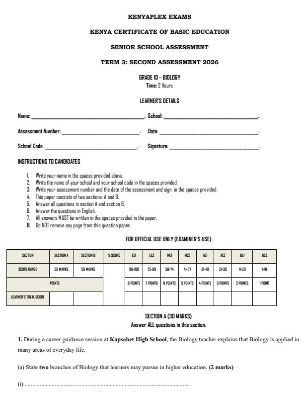 Preview page Grade-10-Biology-End-Term-3-Exam-2026_6933_0.jpg