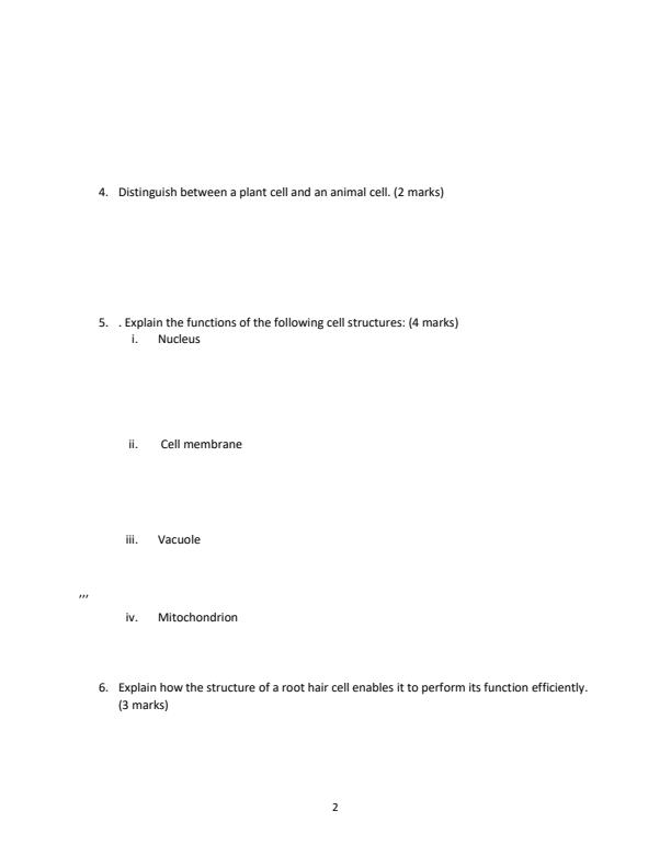 Preview page Grade-10-Biology-July-Assessment-Examination-2026_6334_1.jpg