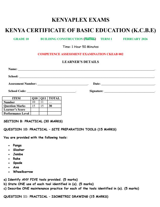 Preview page Grade-10-Building-Technology-Project-Mid-term-1-exam-2026_5140_0.jpg