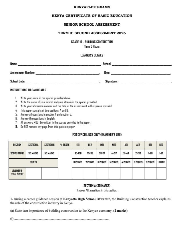Preview page Grade-10-Building-and-Construction-End-Term-3-Exam-2026_6934_0.jpg