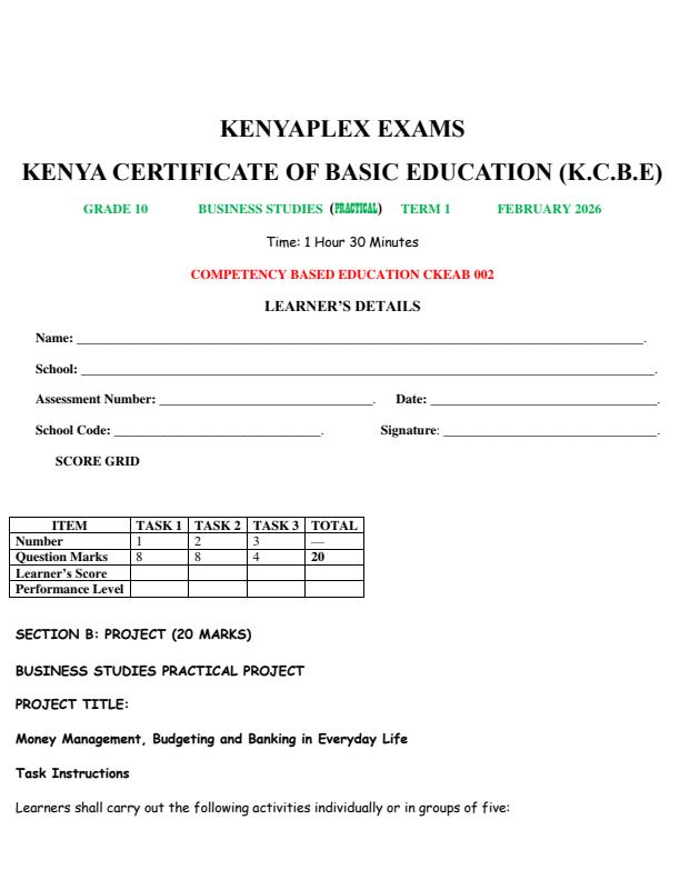 Preview page Grade-10-Business-Studies-Project-Mid-Term-1-Exam-2026_5142_0.jpg