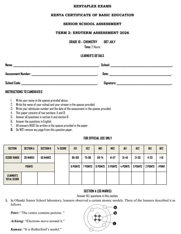 Preview page Grade-10-Chemistry-End-Term-2-Exam-2026_6133_0.jpg