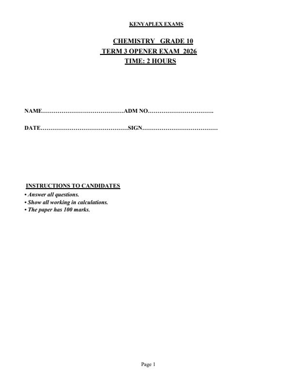 Preview page Grade-10-Chemistry-September-Assessment-Examination-2026_6720_0.jpg