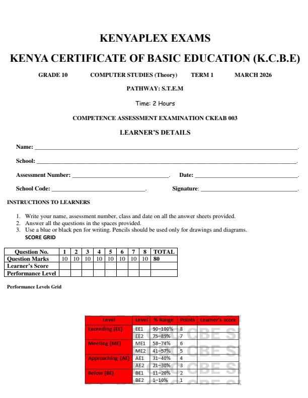 Preview page Grade-10-Computer-Studies-End-Term-1-Exam-2026_5419_0.jpg