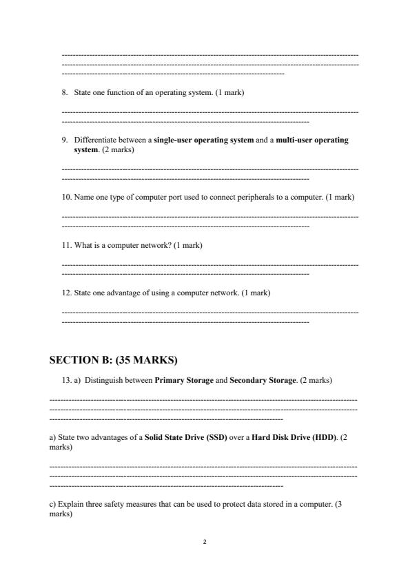 Preview page Grade-10-Computer-Studies-July-Assessment-Examination-2026_6337_1.jpg