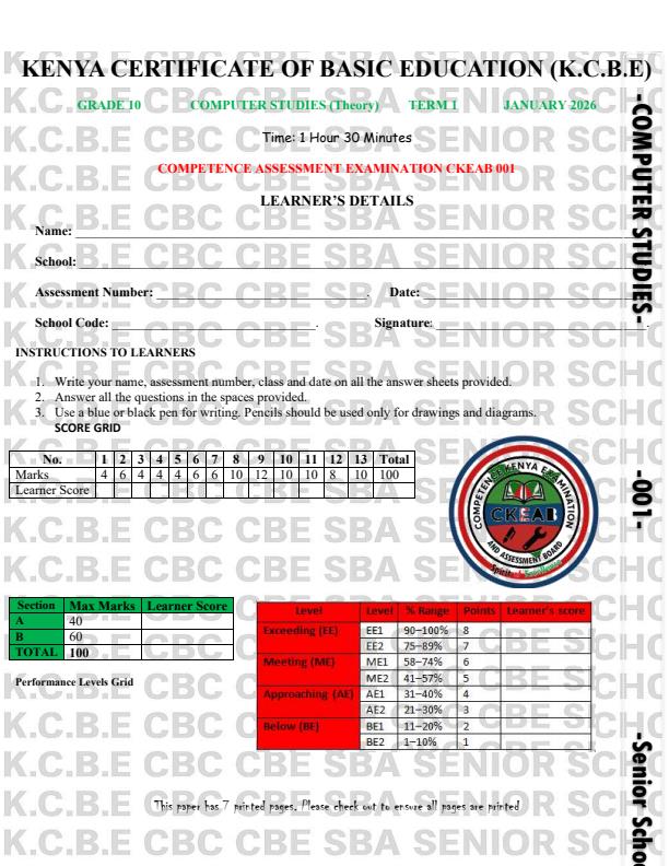 Preview page Grade-10-Computer-Studies-Opener-Exam-Term-1-2026_5020_0.jpg