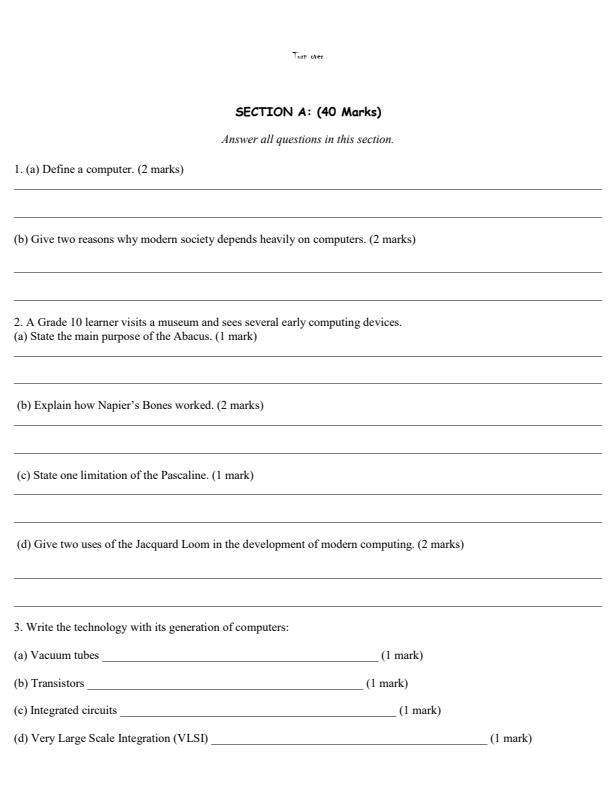Preview page Grade-10-Computer-Studies-Opener-Exam-Term-1-2026_5020_1.jpg