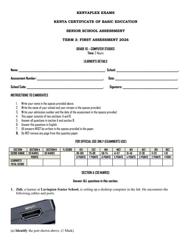 Preview page Grade-10-Computer-Studies-Term-3-Opener-Exam-2026_6562_0.jpg