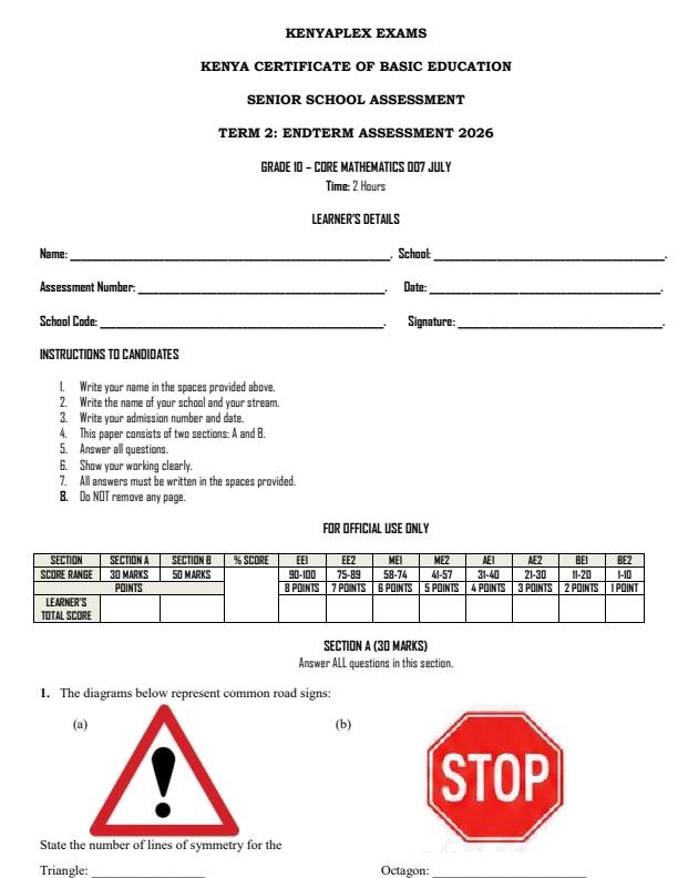 Preview page Grade-10-Core-Mathematics-End-Term-2-Exam-2026_6135_0.jpg