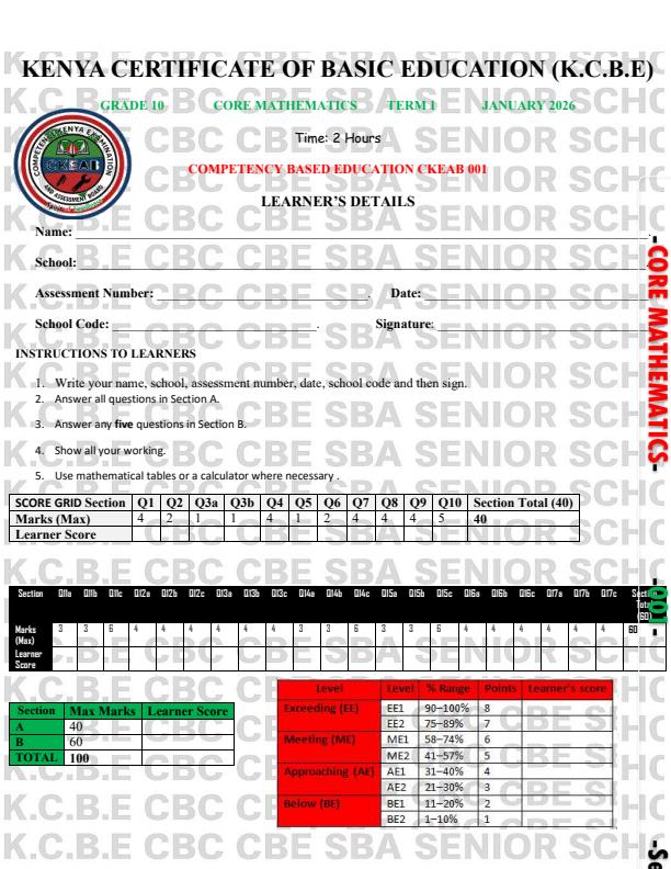 Preview page Grade-10-Core-Mathematics-Opener-Exam-Term-1-2026_5021_0.jpg