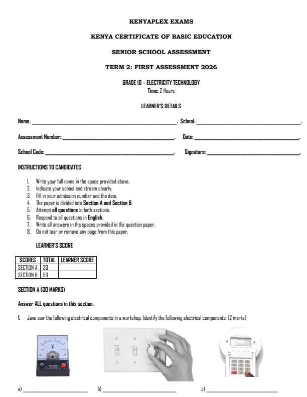 Preview page Grade-10-Electricity-Technology-Term-2-Opener-Exam-2026_5652_0.jpg