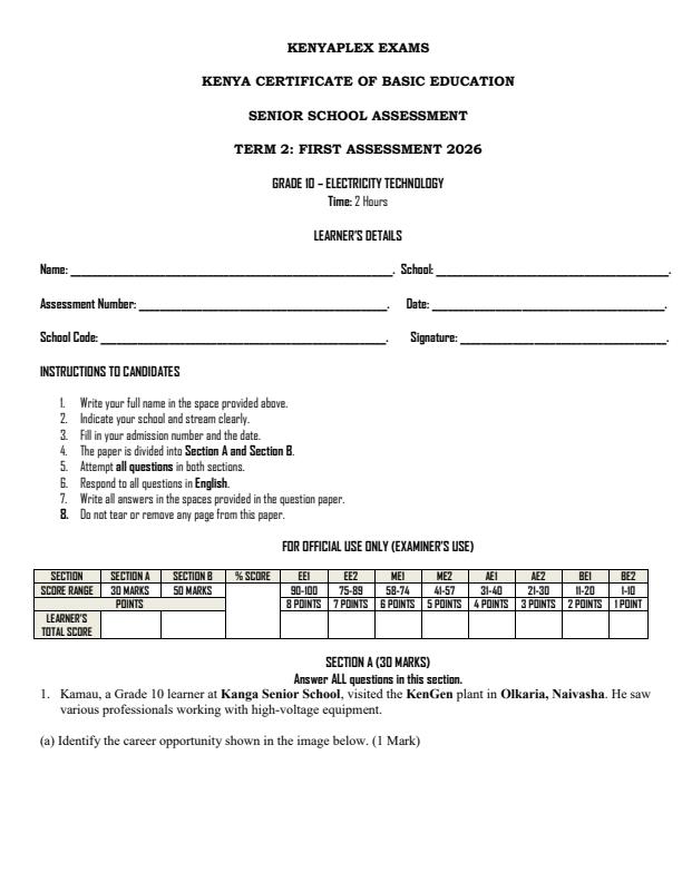 Preview page Grade-10-Electricity-Technology-Term-3-Opener-Exam-2o26_6566_0.jpg