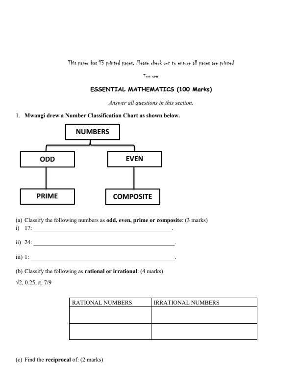 Preview page Grade-10-Essential-Mathematics-End-Term-1-Exam-2026_5450_1.jpg