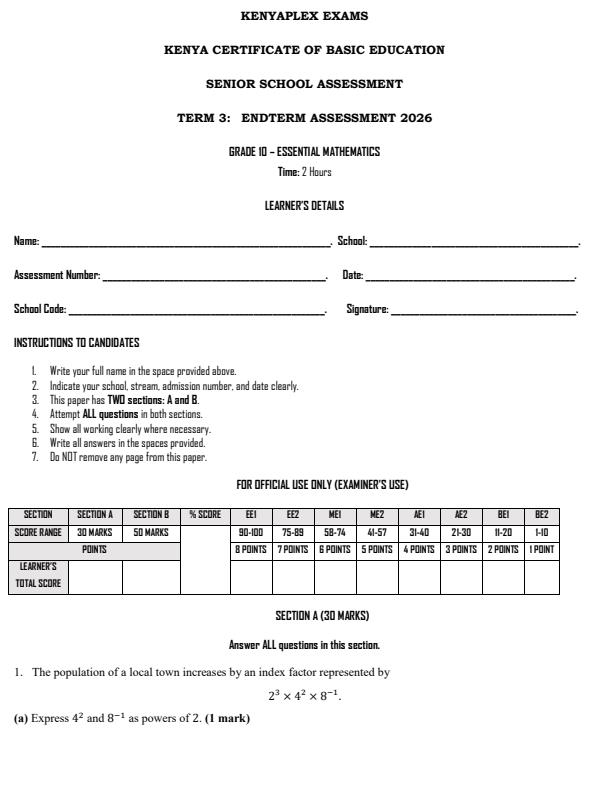Preview page Grade-10-Essential-Mathematics-End-Term-3-Set-2-Exam-2026_7014_0.jpg