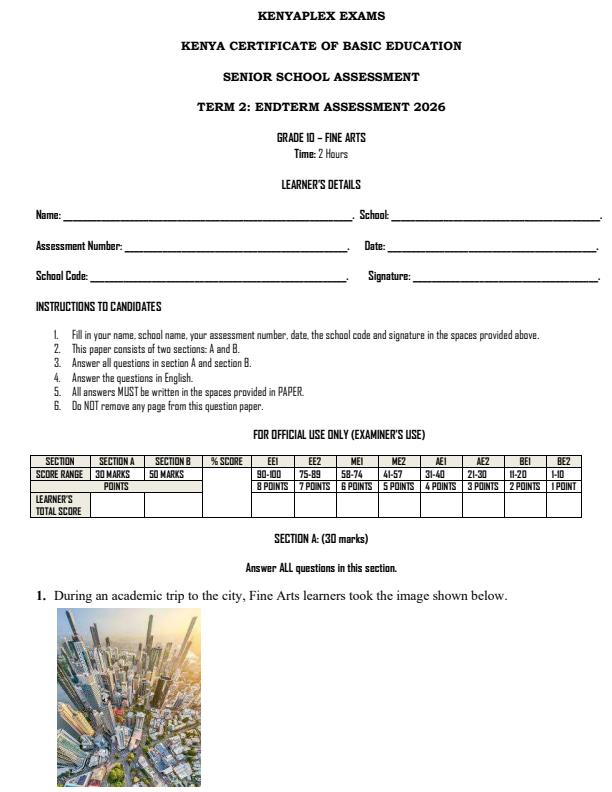 Preview page Grade-10-Fine-Arts-End-Term-2-Exam-2026_6142_0.jpg