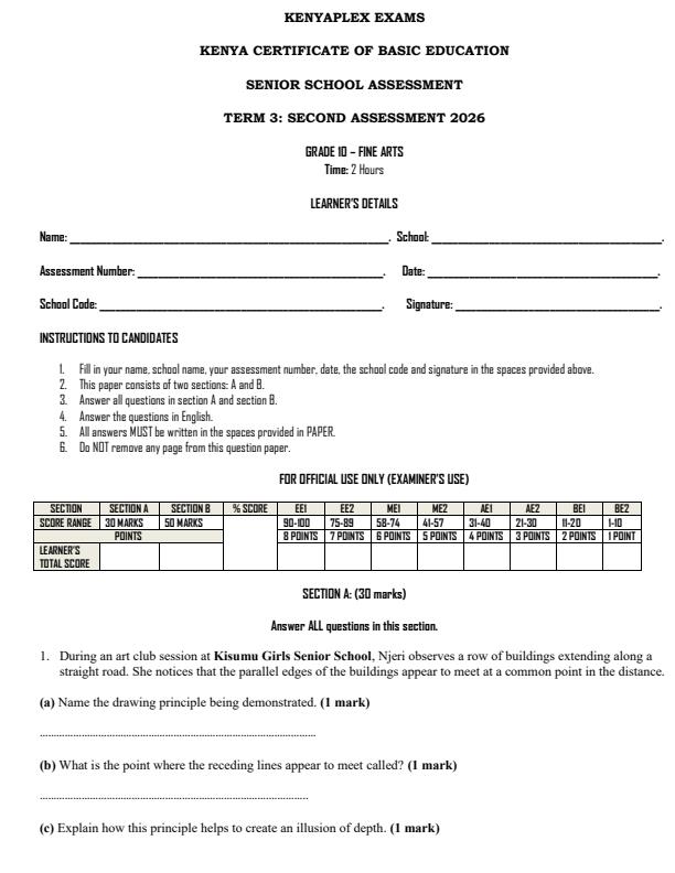 Preview page Grade-10-Fine-Arts-End-Term-3-Exam-2026_6945_0.jpg