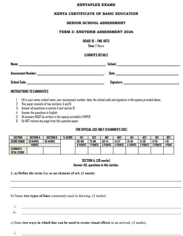 Preview page Grade-10-Fine-Arts-End-Term-3-Set-2-Exam-2026_7016_0.jpg