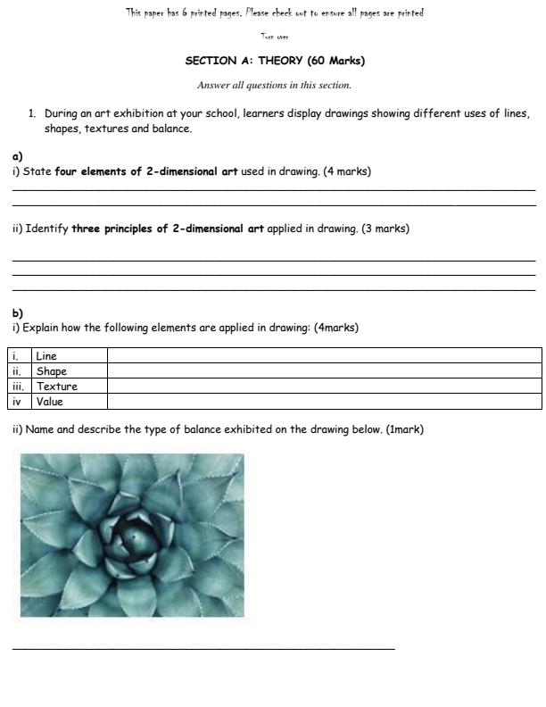 Preview page Grade-10-Fine-Arts-Mid-Term-1-Exam-2026_5156_1.jpg