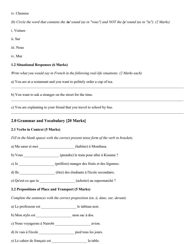 Preview page Grade-10-French-End-Term-2-Exam-2026_6143_1.jpg