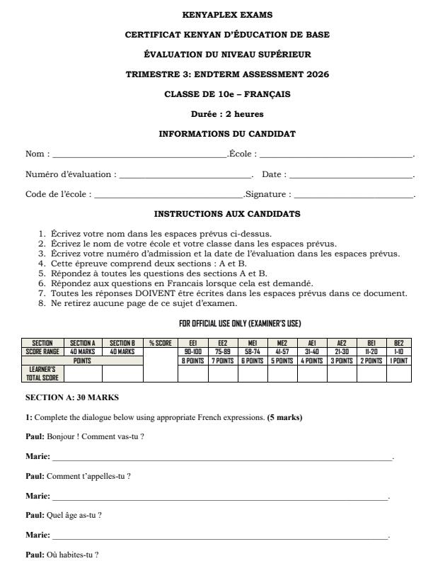 Preview page Grade-10-French-End-Term-3-Set-2-Exam-2026_7017_0.jpg