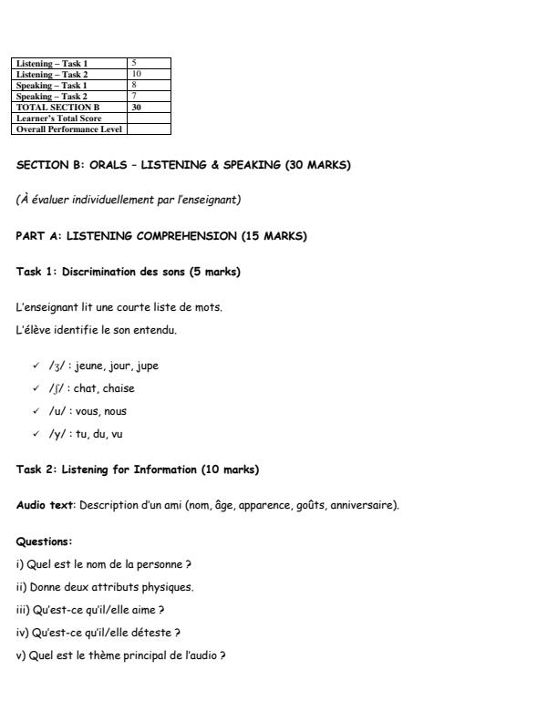 Preview page Grade-10-French-Oral-Mid-Term-1-Exam-2026_5159_1.jpg