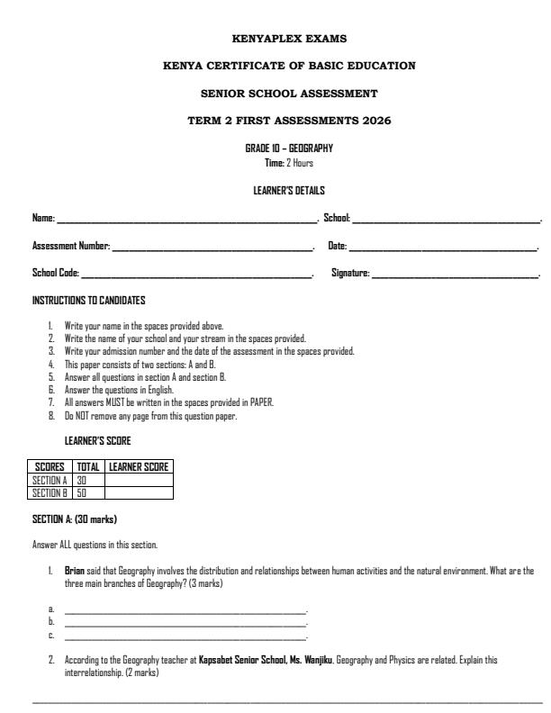 Preview page Grade-10-Geography-Term-2-Opener-Exam-2026_5659_0.jpg