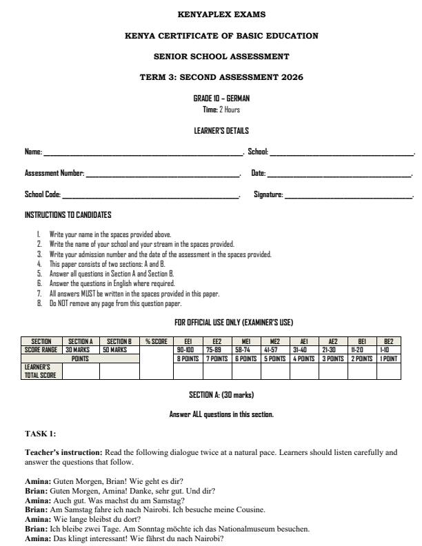 Preview page Grade-10-German-End-Term-3-Exam-2026_6949_0.jpg