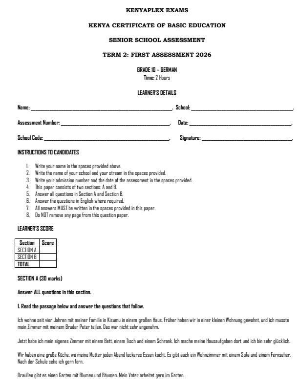 Preview page Grade-10-German-Term-2-Opener-Exam-2026_5660_0.jpg