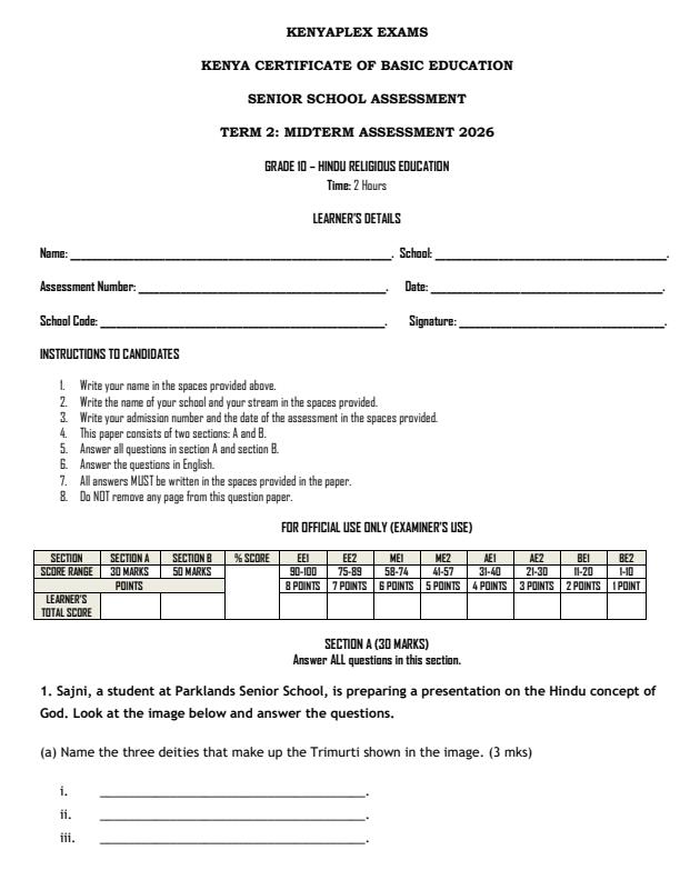 Preview page Grade-10-Hindu-Religious-Education-Mid-Term-2-Exam-2026_5945_0.jpg