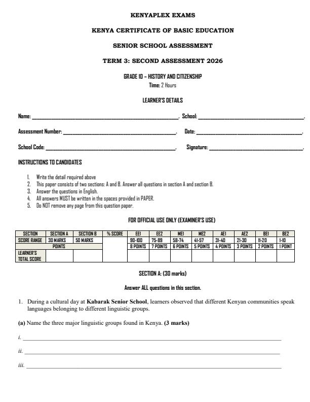 Preview page Grade-10-History-and-Citizenship-End-Term-3-Exam-2026_6950_0.jpg