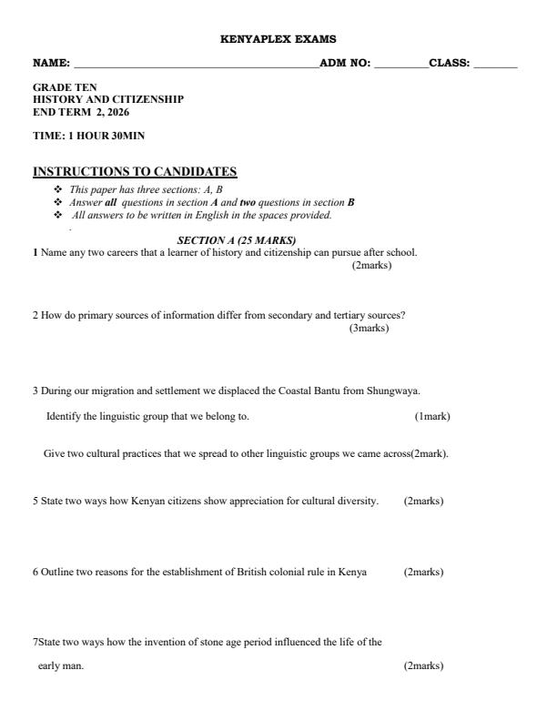 Preview page Grade-10-History-and-Citizenship-July-Assessment-Examination-2026_6343_0.jpg