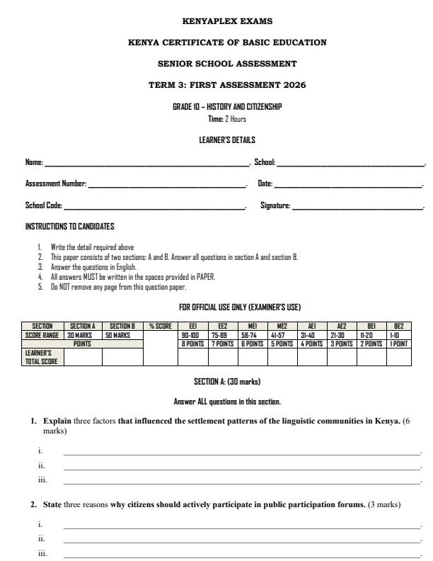 Preview page Grade-10-History-and-Citizenship-Term-3-Opener-Exam-2026_6575_0.jpg