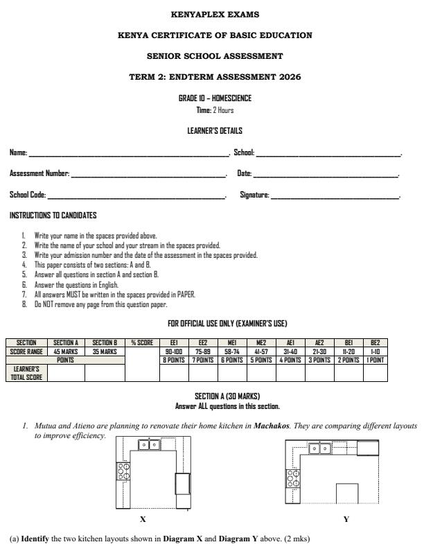 Preview page Grade-10-Home-Science-End-Term-2-Exam-2026_6148_0.jpg