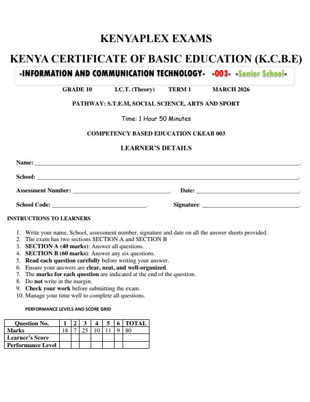 Preview page Grade-10-Information-Communication-Technology-End-Term-1-Exam-2026_5432_0.jpg