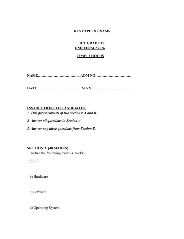 Preview page Grade-10-Information-Communication-Technology-July-Assessment-Examination-2026_6345_0.jpg