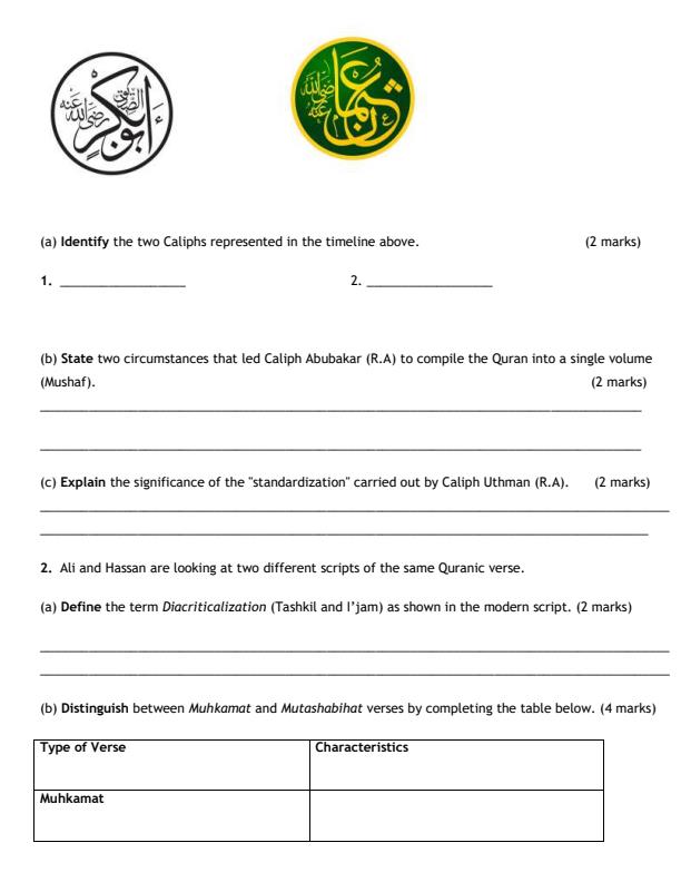 Preview page Grade-10-Islamic-Religious-Education-Term-3-Opener-Exam-2026_6579_1.jpg
